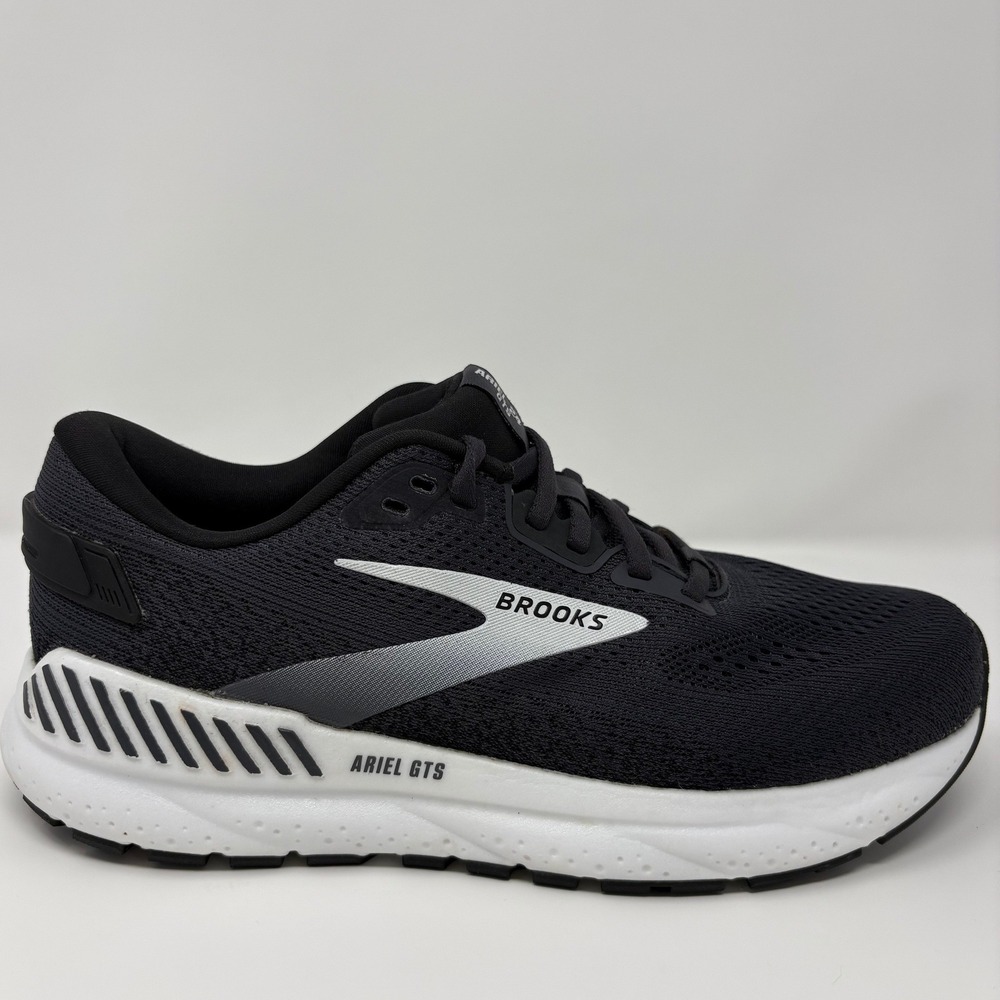 Brooks Ariel 24 GTS Size 8.5 Women's Running Shoes Black White 1204141B016